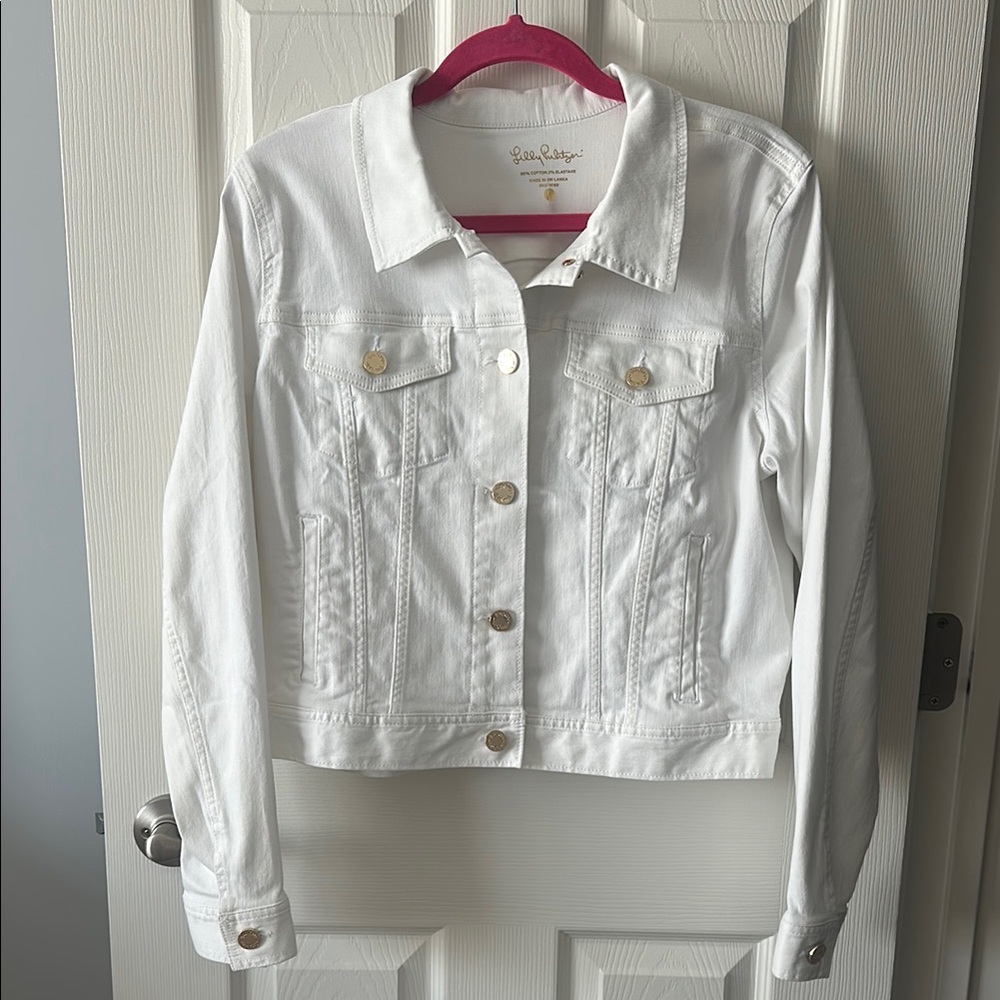 Lilly Pulitzer White Jean Jacket